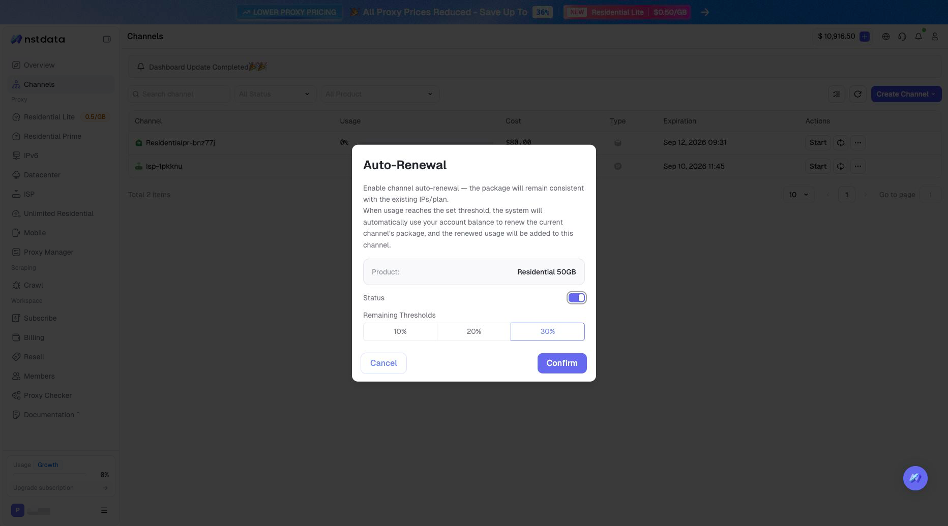 auto-renewal