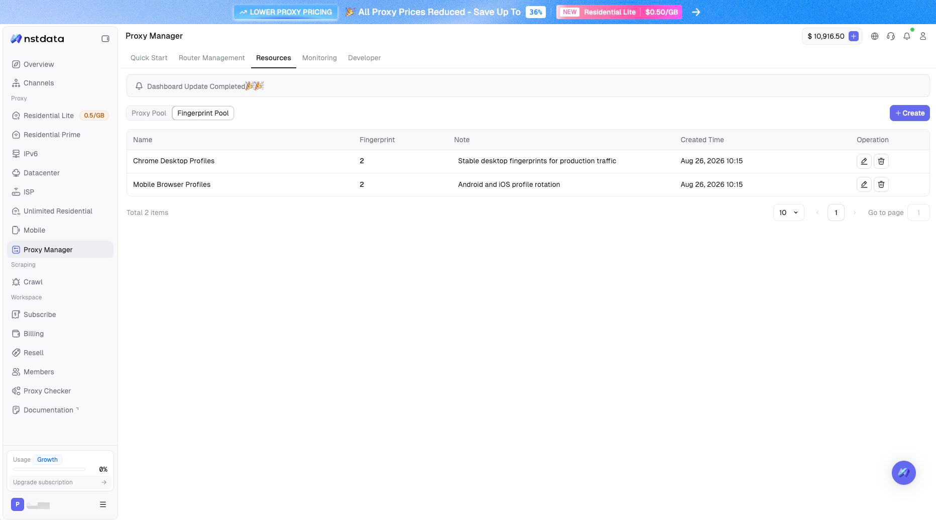 Resources - Fingerprint Pool